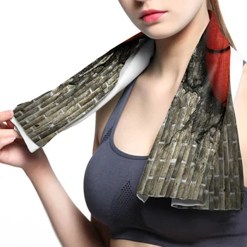 

Basketball Sports Sport Wall Black Stone Brick Face Towel Cooling ice Utility Instant Cozy Ice Cold for Running