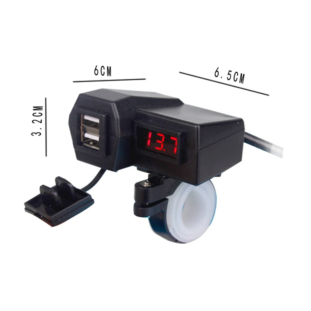 PP 4-в-1 2-24 V) Многофункциональная мотоцикл зарядных порта USB для автомобиля Зарядное устройство 30x28x62 мм с наружной резьбой