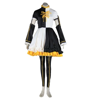 

Anime Vocaloid Kagamine Rin Cosplay Costume LU XIN RONG JIE Dress Halloween Costumes for Women Kid