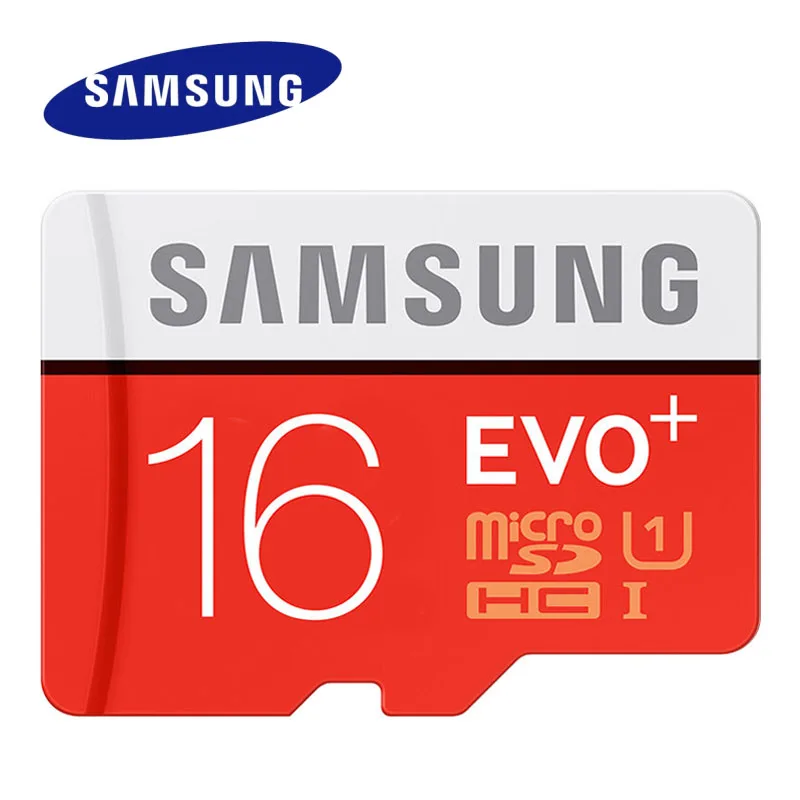 Карта памяти MicroSD SAMSUNG EVO+ Micro SD 16 Гб MicroSDHC Class10 слот для карт памяти UHS-I TF/SD карты Модуль памяти TransFlash MicroSDXC 64 ГБ для смартфонов