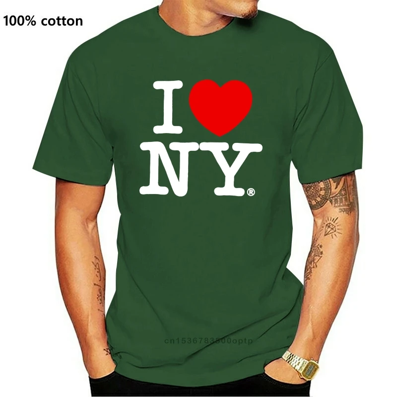Мужская черная футболка с коротким рукавом I LOVE NY |