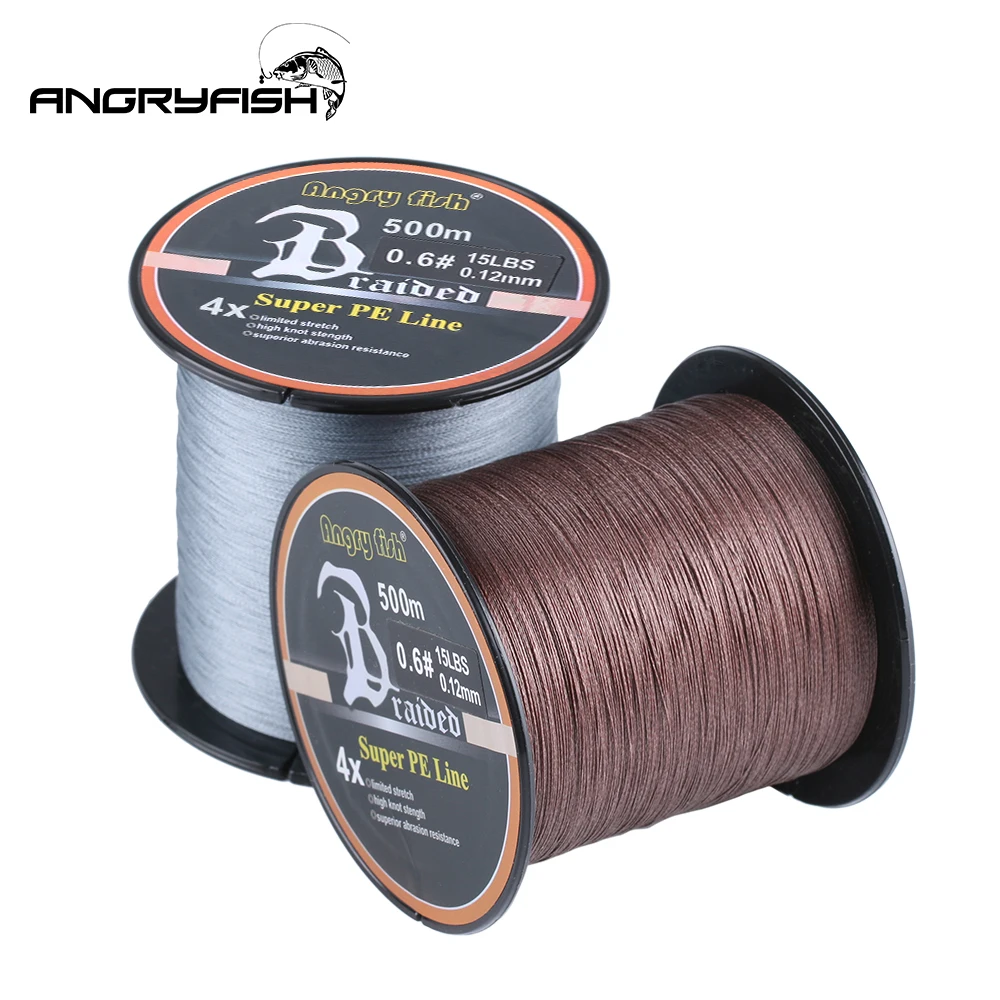 Angryfish 300M 500M 4 Strands Multifilament Fishing Line Braided