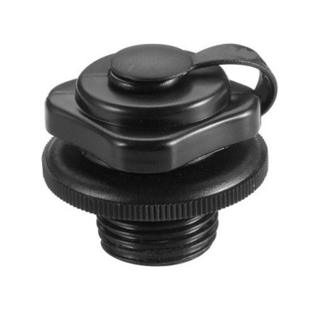 One-way Air Cap Replacement Screw Inflation Valve Plastic Black 22mm For Inflatable Boats Kayaks Hot Tub