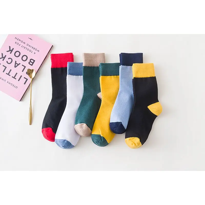 

A Double-New Style Socks Men's Fashion Solid Color Tube Socks Black Sweat Absorbing Long Socks Sports Cotton White Hot Sales