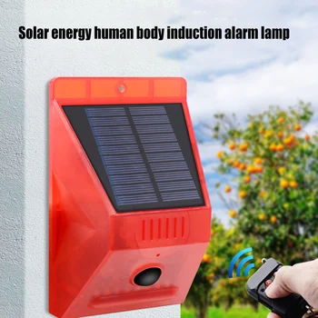 

Solar Infrared Motion Sensor Detector Lamp Automatically Loud Strobe Alarm Light for Household Outdoor Courtyard Ornament