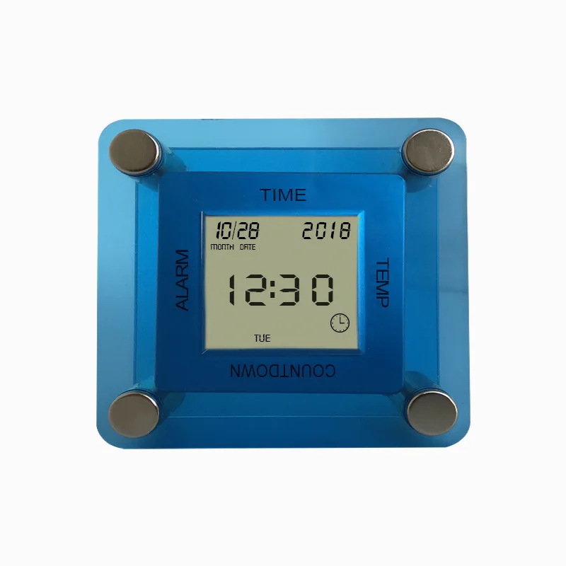 

magnet refrigerator clock Hood metal kitchen mini Portable