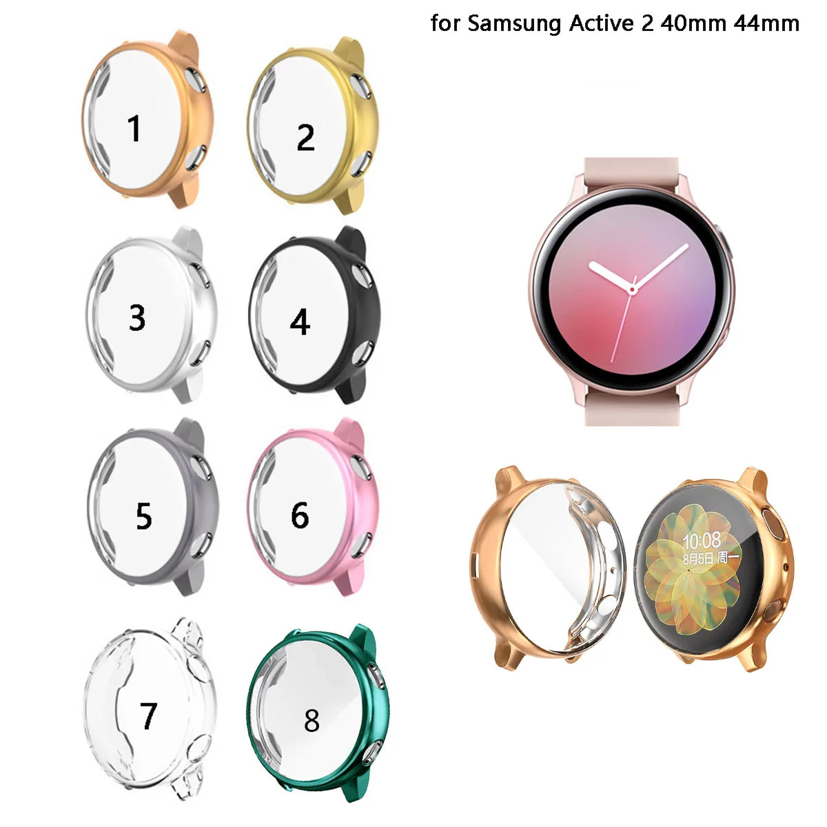 Custodia Protettiva In Tpu Per Samsung Galaxy Watch Active 2 40Mm 44Mm Accessori