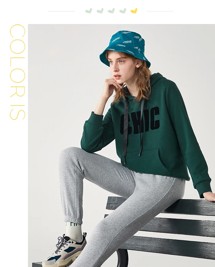 SEMIR pants women winter new sports fashion loose plus velvet casual pants women closing knit trousers