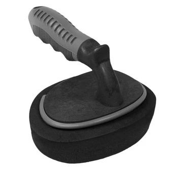 

Black Gray Antislip Handle Sponge Car Wheel Tyre Tire Wax Brush Tire Cleaning Brush for Tires and Wheels