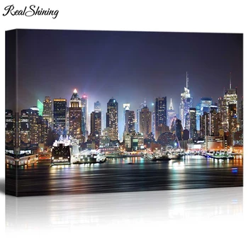 

5D DIY Diamond Painting New York Night City Scenery Diamond Mosaic Diamond Embroidery Sale Full Square round drill F173
