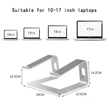 

Portable Aluminum Laptop Stand Holder Ergonomic Elevator Metal Riser for 10-17 Inch Mac MacBook Pro Air Apple