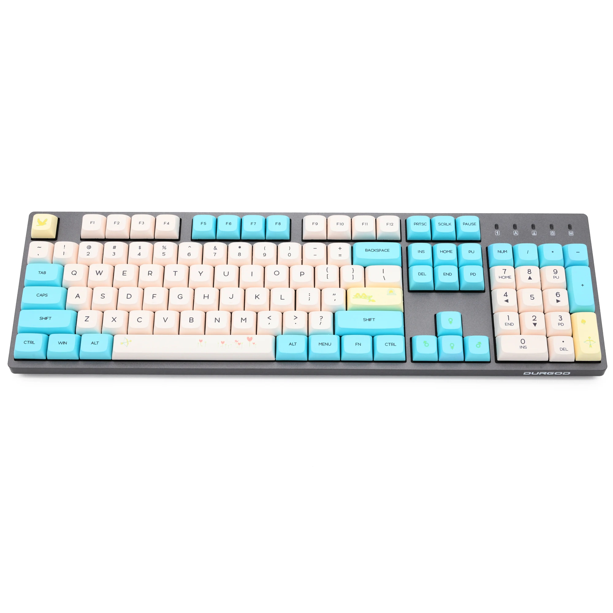 

XDA V2 profile Dye Sub Keycap Set thick PBT Spring Birds for keyboard gh60 poker 87 tkl 104 ansi xd64 bm60 xd68 xd84 xd96