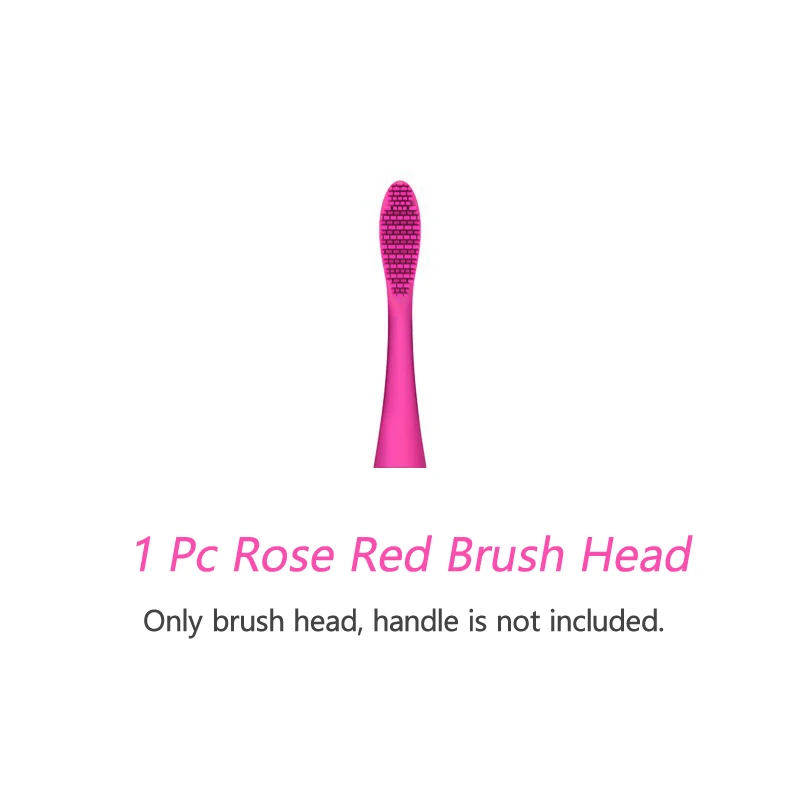 Red Brush Head Электрическая зубная щетка с силиконовой головкой, usb зарядка, зубная щетка, звуковая волна, вибрация всего тела, водонепроницаемая, пять режимов щетки - Цвет: Red Brush Head