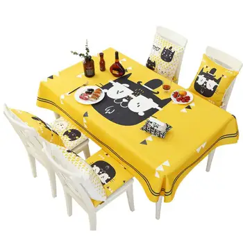 

Waterproof Decorative Tablecloth Polyester Antifouling Table Cloth Rectangular Cartoon Dining Table Cover Obrus Tafelkleed Nappe