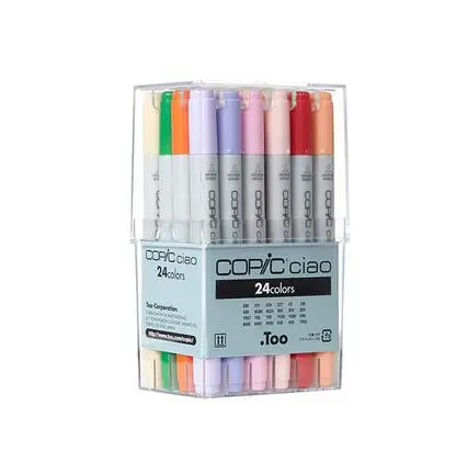 Copic Ciao маркеры набор художественных маркеров на спиртовой основе двойной наконечник Япония - Цвет: 24