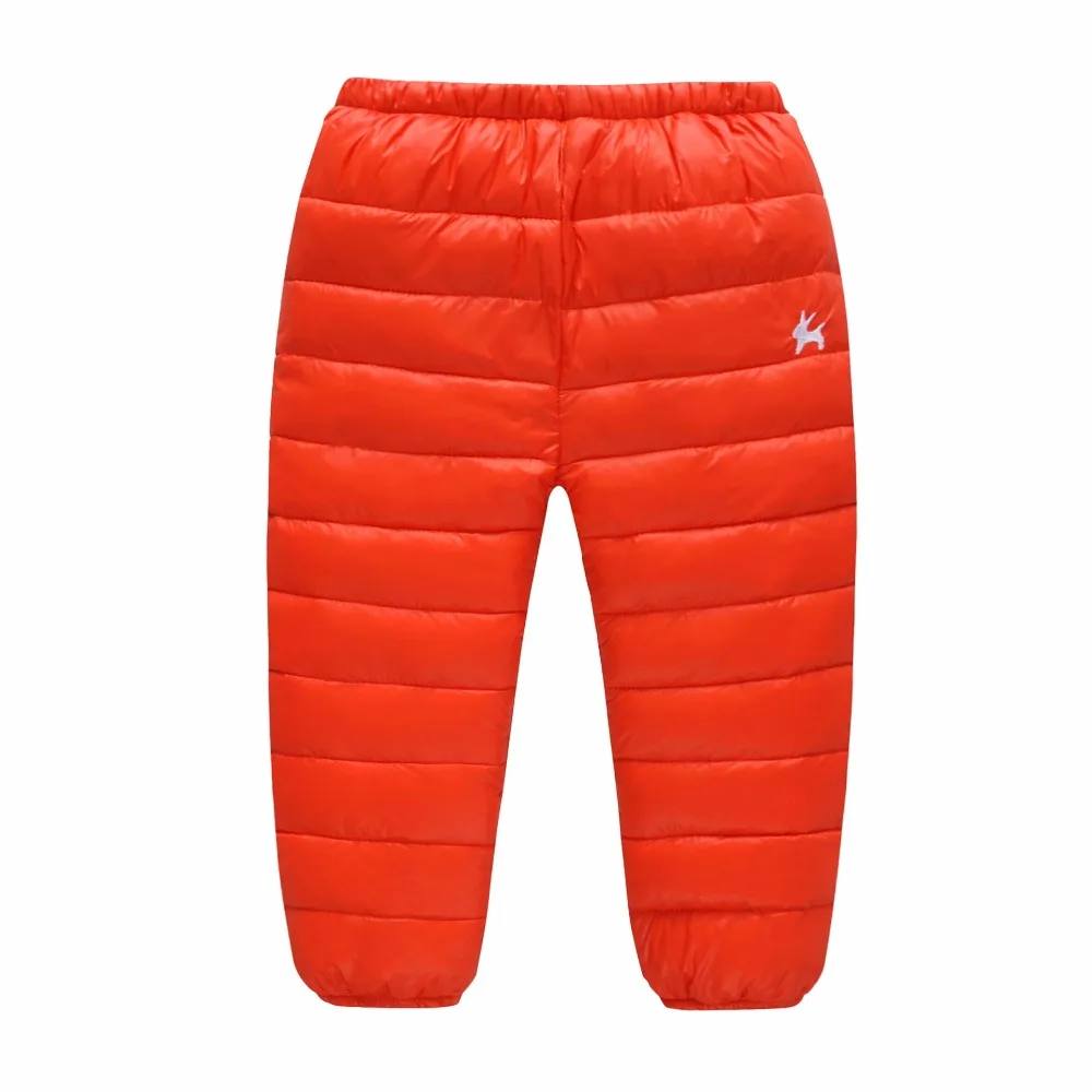 Зимние штаны для мальчиков; утепленные штаны; леггинсы для девочек; зимние теплые бархатные брюки; теплые вельветовые плотные детские спортивные штаны - Цвет: orange