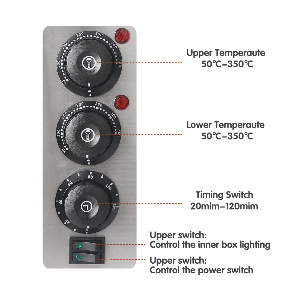 ITOP2000W электрическая печь для пиццы жареный торт курица из нержавеющей стали машина для выпечки одна жареная печь с камнем для пиццы