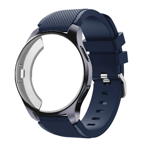 Midnight Blue 8 Чехол+ ремешок для samsung Galaxy watch 46 мм 42 мм gear S3 Frontier/classic 22 мм ремешок для часов все вокруг защитные часы аксессуары - Цвет ремешка: Midnight Blue 8