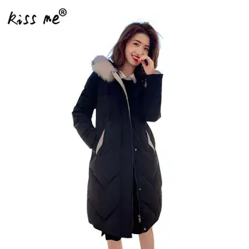 

Loose Mid- Long Parkas Women Outdoor Down Jacket Female Thermal Warm Down Coat Thicken Windproof Cotton Down Clothing Solid