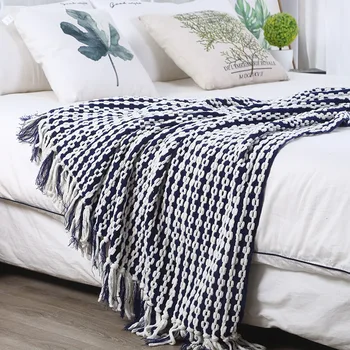 

Aggcual nordic throw blanket for bed Bedspread black and white thick sofa blanket room decor bed end cover Shawl soft scarf b138