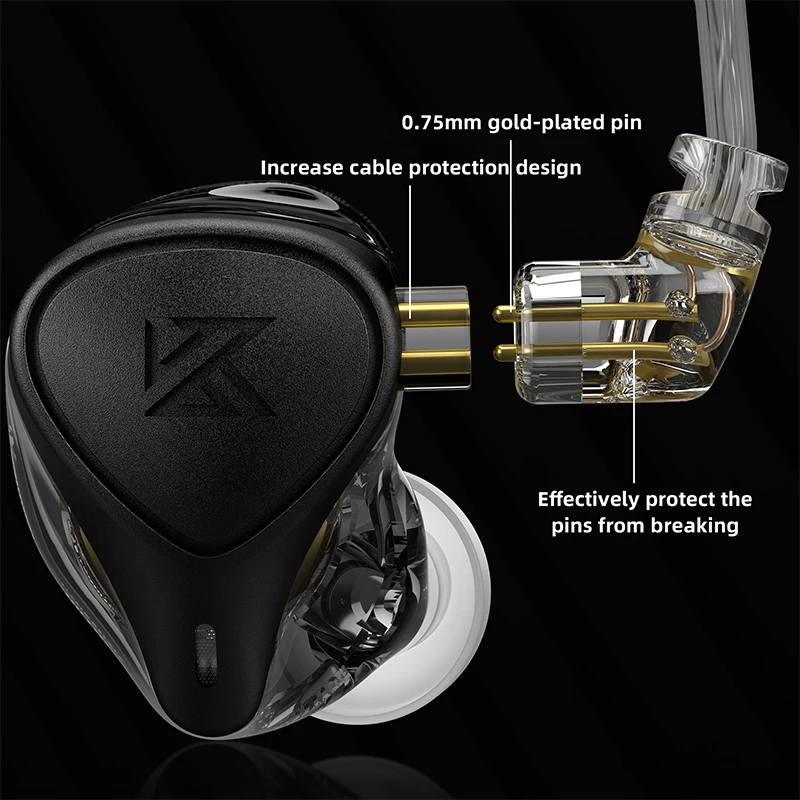 Fone de Ouvido Fone de Ouvido com Fio Crinacle Pro Tecnologia Híbrida & Eletrostática In-ear Monitor Noice Cancelamento Esporte Música com Fio kz x Crn Zex - Image 2
