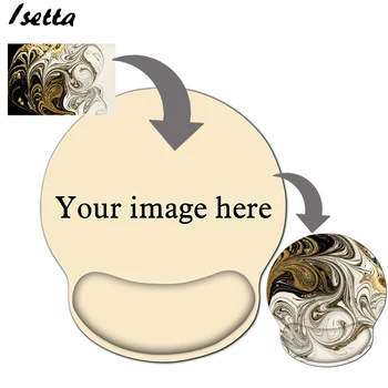 

Customize Picture Logo Mouse Pad with Wrist Rest Support Gaming Mouse Pad Non-Slip for Computer Laptop Home Off