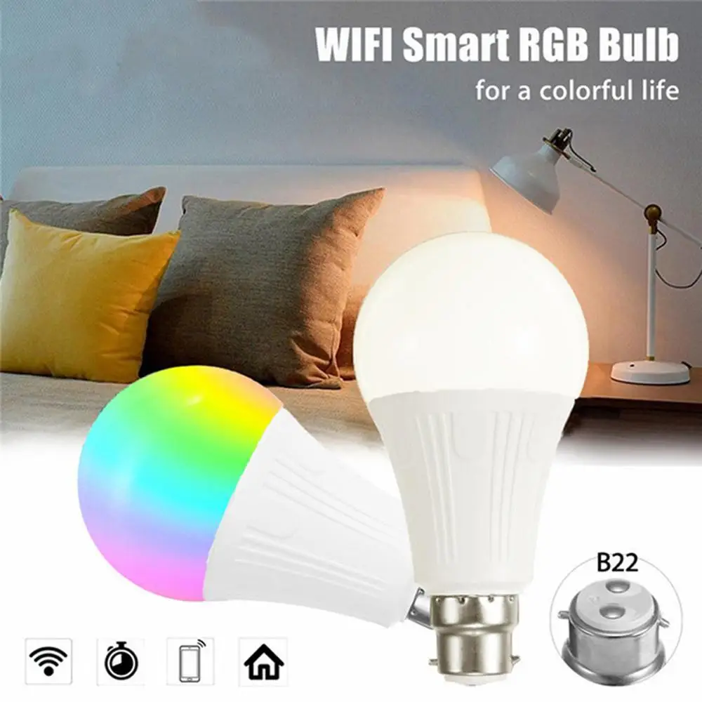 10W E27/E26/B22 Smart Wifi RGB Bulb APP group Control Dimming LED lamp Work with Alexa Google Home Voice Control 85-265V