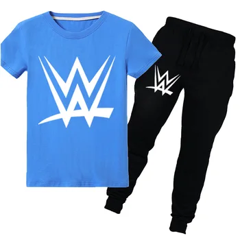 

d me contro te Wrestler kids Girls suit Cartoon Clothes tshirts Long Sleeve +trousers Christmas Shirt Game Creeper thanksgiving