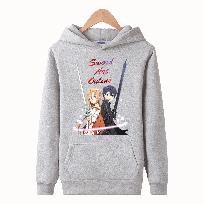 Флисовый пуловер унисекс с капюшоном в стиле аниме SAO GGO Sword Art Online, толстовка с капюшоном, цыганская толстовка, куртка с рисунком GGO, пальто, толстовки с капюшоном
