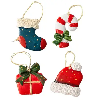 

4Pcs Christmas Decoration Wreath Decor for Party Festival Home