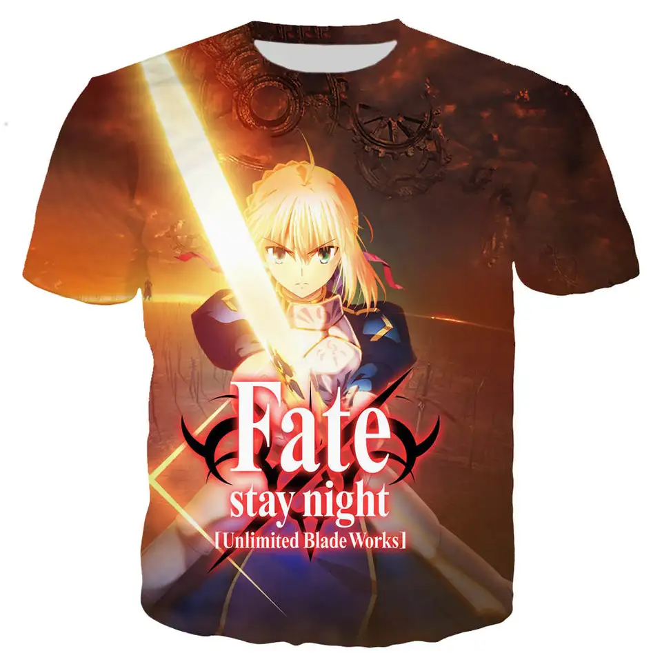 Men/women Fate/stay Night Unlimited Blade Works 3D Printed T-shirt