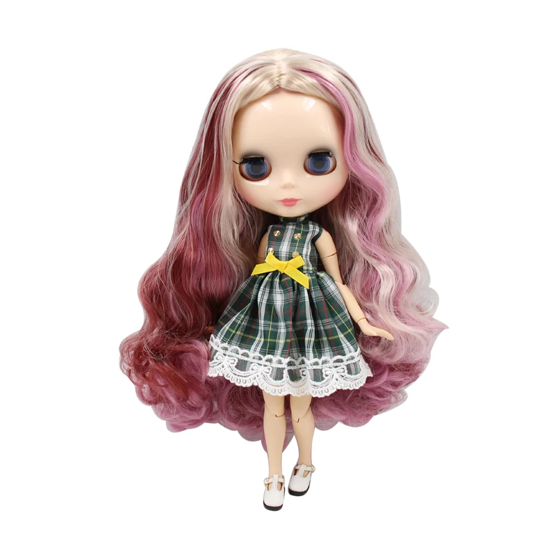 

Blyth doll 1/6 joint body white skin Three color mixing white hair diy makeup 30cm bjd girl gift .NO.1063/3139/12532