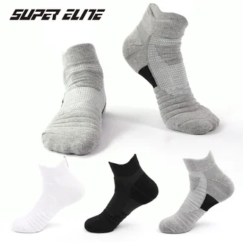 

Men's sports socks sweat-absorbent non-slip running sock outdoor sock towel bottom boat short tube elite basketball socks