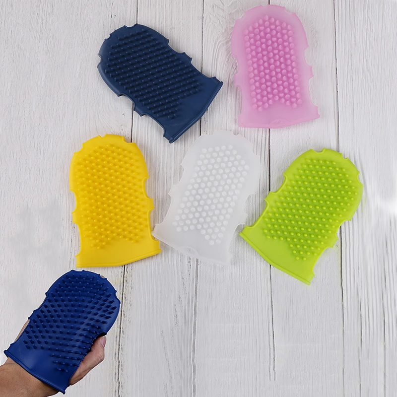 1Pc Massage bath towel silicone bath brush Skin Clean Silicone Bath Brushes Shower Gloves Bath Scrub Remover Body Exfoliating massage scrub gloves body scrubber