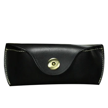 

Accessories Fashion Storage Protective Cover Handmade Leather Vintage Solid Sunglasses Bag Eyeglasses Case Soft Anti-scratch