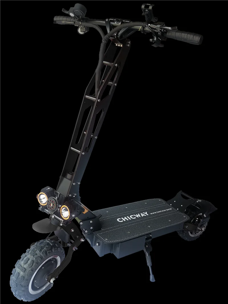 CHICWAY черный воин внедорожный электрический скутер, двойной привод 3200 Вт, независимая подвеска, гидравлический амортизатор, 80 км/ч