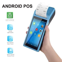 Handheld POS PDA Terminal Android 8.1 With 58mm Bluetooth Thermal Receipt Printer 3G WiFi Mobile Order POS Terminal Printer