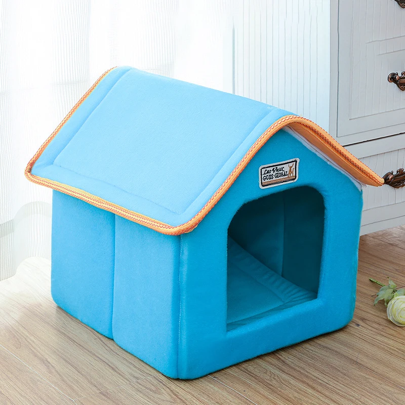 

Foldable Fluffy Dog Beds For Medium/Small Dogs Winter Comfortable And Breathable Memory Cotton Pet Bed Washable Pet House