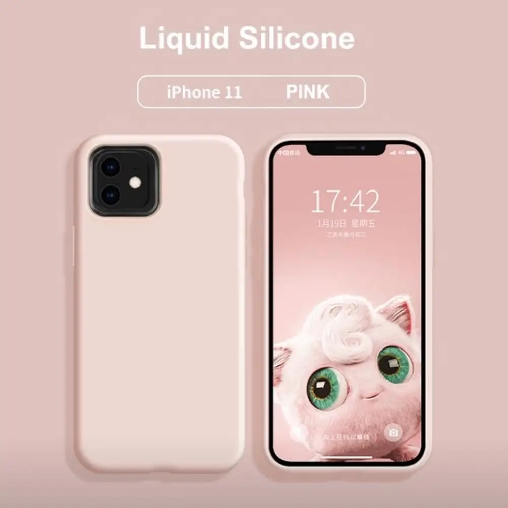 Роскошный чехол для телефона для iPhone 11Pro Max жидкий силиконовый чехол для iPhone X/Xr/XS Max/6 S/7/8 PLus анти-шок защитная оболочка - Цвет: 19