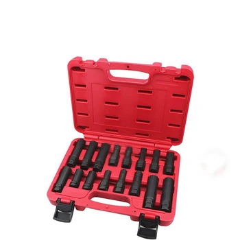 

16pcs Wheel Lock Key Removal Tool Kit Locking Lug Nut Master Set Lug Key Wheel Lock Removal Kit Hex and Star Keys