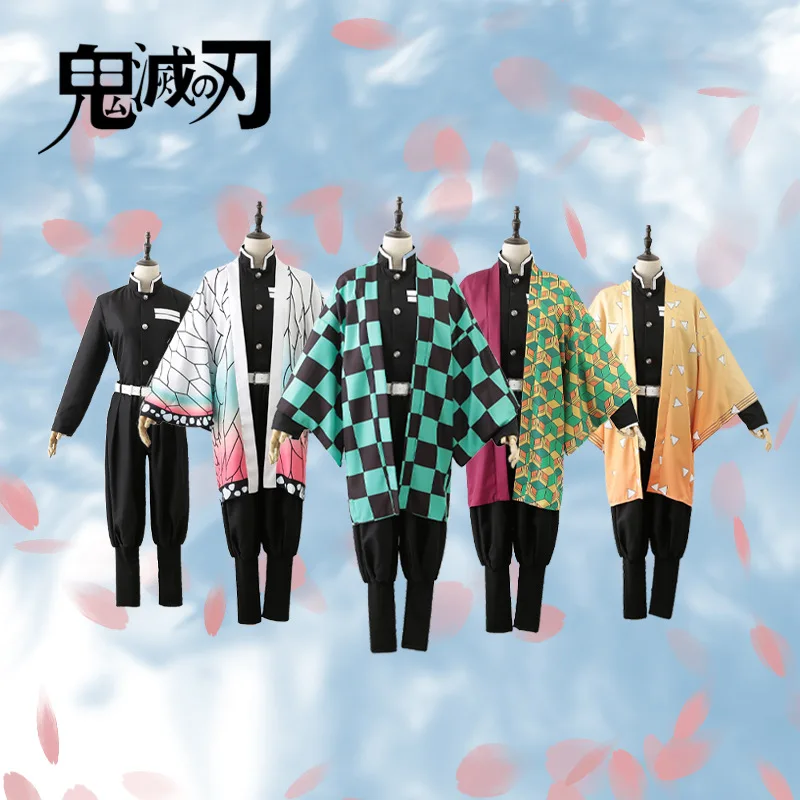 Аниме Kimetsu no Yaiba Demon Slayer Косплей Костюм Kamado Tanjirou Nezuko Agatsuma Zenitsu Tomioka Giyuu Muzan косплей