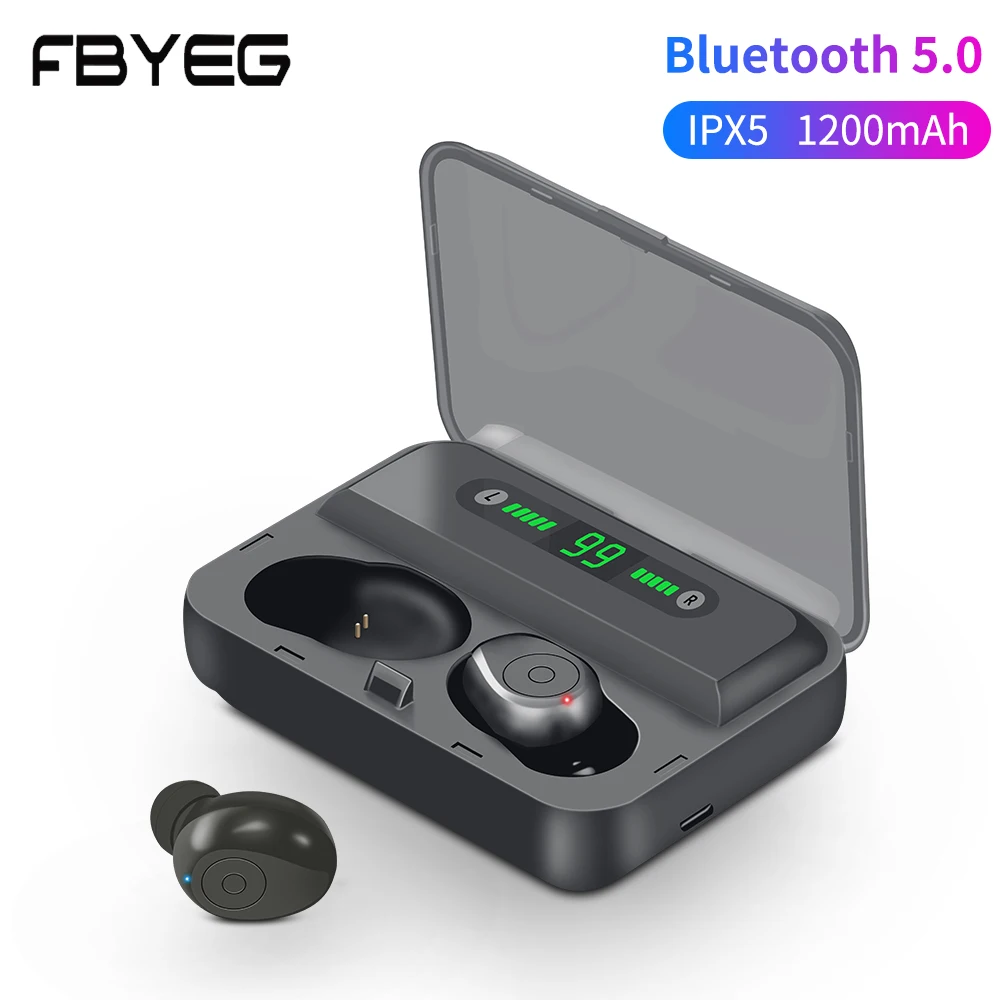 FBYEG TWS F9 настоящие стерео беспроводные Bluetooth наушники HIFI HD Спортивная гарнитура наушники с микрофоном для телефона