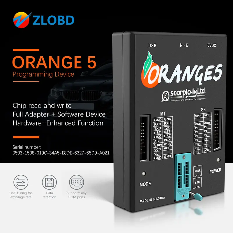 Программатор Orange 5 orange5 plus полный комплект OEM адаптер и программное обеспечение