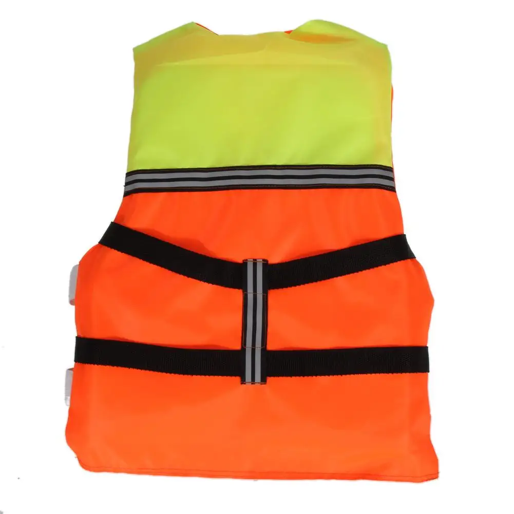 Youth Kids Universal Polyester Life Jacket Swimming Boating Ski Vest  Swimming Children Life Jacket Orange Light Yellow Whistle
