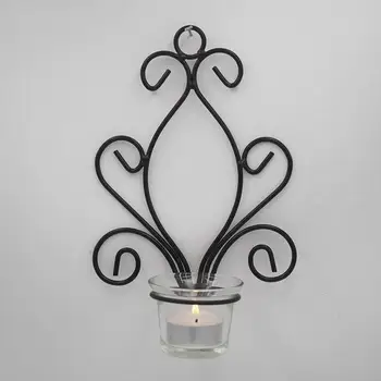 

New Set of Two, Iron Wall Sconce, Tea Light Candle Sconces, High. Perfect Gift for Spa, Aromatherapy, Wedding, LED Votive Candle