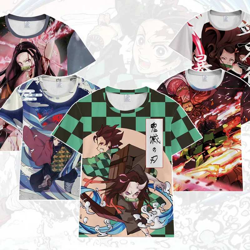 

New Demon Slayer: Kimetsu no Yaiba T Shirt Men tshirt Women Kamado Tanjirou Kamado Nezuko T-Shirt