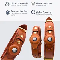 Original Airtag Case Leather Dog Cat Traction Collar For Apple Airtags Location Tracker Pet Anti lost