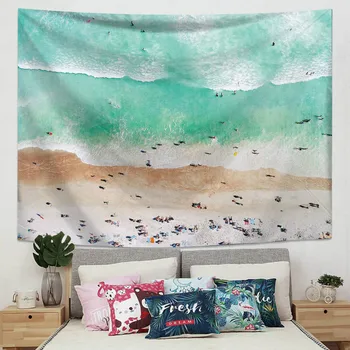 

Natural Landscape Printed Tapestry Wall Hanging Ins Living Room Bedroom Background Wall Cloth Painting Decoration Beach Towel
