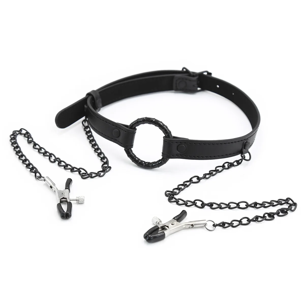 Оральные секс игрушки для пар из искусственной кожи с открытым ртом кляп