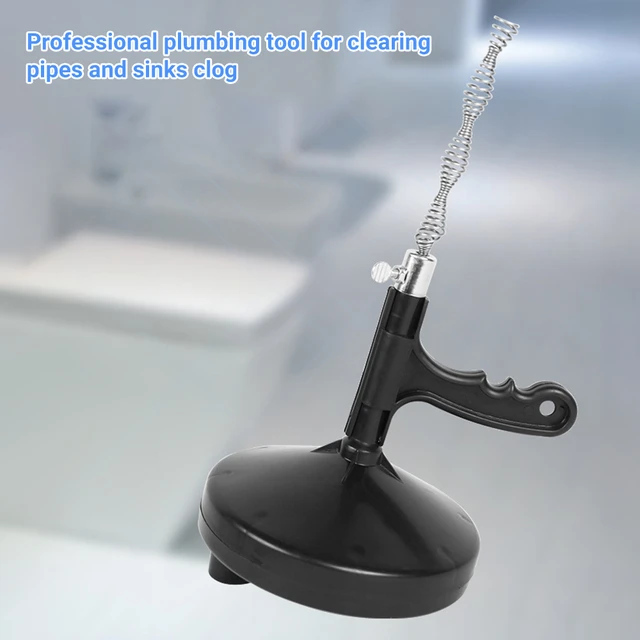 Drain Auger, 33 Feet Heavy Duty Flexible Plumbing Snake Manually Clean  Various Sinks and Sewer Blockages in Household Kitchens and Bathrooms,  Comes